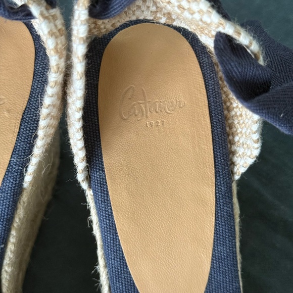 Castaner Navy and Tan Espadrille Wedges - Picture 10 of 12